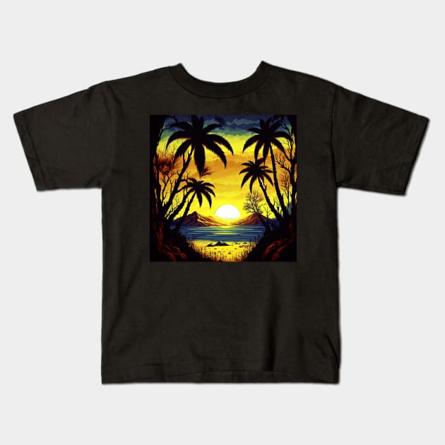 She Has A Beautiful Vibe Kids T-Shirt by masterpiecesai